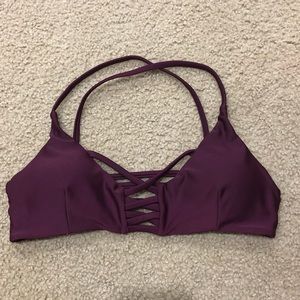 Burgundy bathing suit top